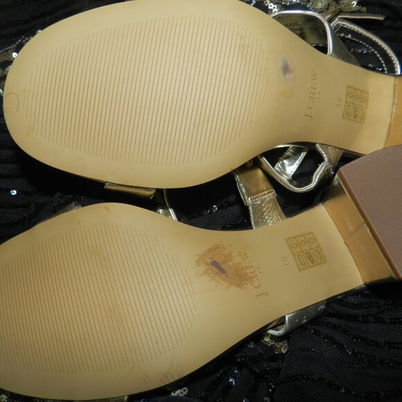 J.Crew  Metallic Gold Knotted Double-Bow Heeled Women’s 10M US/40U🆕📦⌚🏃🏻💨⚡🚚 - Picture 10 of 16